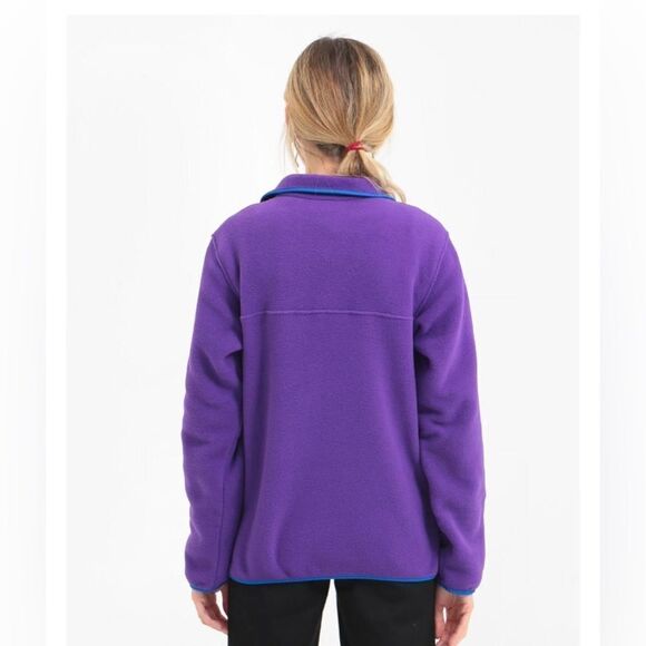 Patagonia Purple Snap Pullover Lightweight Sweater Small - Picture 2 of 10